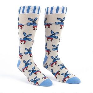 Foot Cardigan Donkeycrat Democrat Donkey Socks
